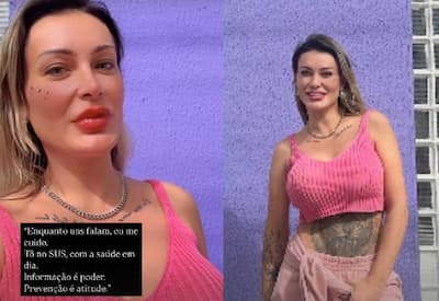 Andressa Urach faz teste de HIV e incentiva a prevenção: "Fica aqui o meu alerta"