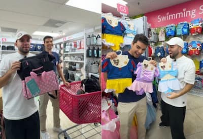 Lucas Rangel e Lucas Bley mostram comprinhas do enxoval de Mia
