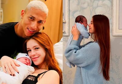 Noiva de Richarlison celebra primeiro mês de vida do filho com fotos inéditas
