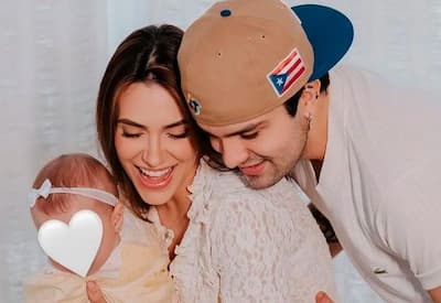 Luan Santana e Jade Magalhães comemoram os 7 meses da filha