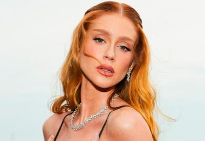 Em meio a boatos de crise, Marina Ruy Barbosa posa ao lado do noivo