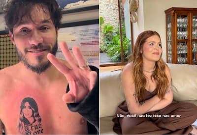 Eliezer faz "tatuagem" com rosto de Viih Tube e influenciadora reage