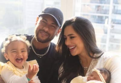 Filhas de Neymar Jr. e Bruna Biancardi encantam ao aparecer com looks iguais