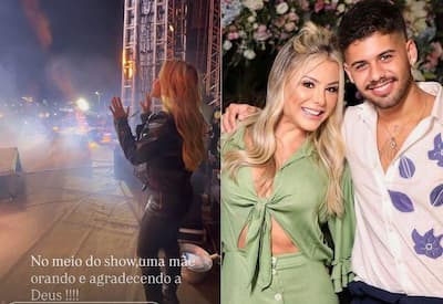 Atitude de Poliana Rocha em show do filho Zé Felipe emociona público