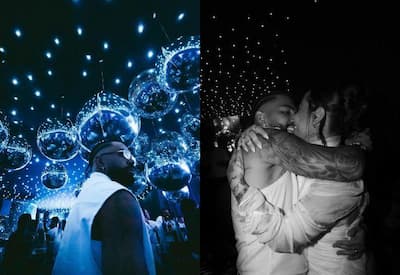 Gabigol publica fotos beijando Rafaella Santos na presença de Neymar