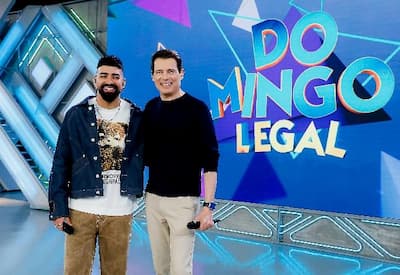 Muito pagode e diversão no Domingo Legal com Dilsinho, Éder Miguel do Doce Encontro e Angelino do Kamisa 10