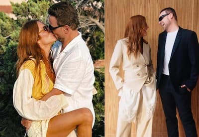 Giovanna Ewbank é beijada por Léo Fuchs e ele se explica: "Só existe amor"