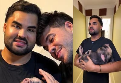 Lucas Guedez ganha porca de presente de aniversário de Álvaro