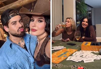 Ana Castela e Zé Felipe curtem noite de jogos juntos