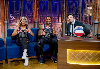 Harlem Globetrotters invadem o The Noite: Thunder Law e Sunshine West falam de turnê pelo Brasil, experimentam doces típicos e encaram desafio
