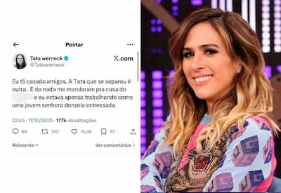 Tatá Werneck se diverte após ser confundida com Tata Estaniecki: "Eu tô casada"