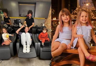 Filhas de Virginia surgem de cabelo rosa e viram sensação na web
