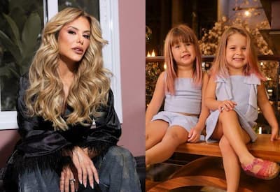 Poliana Rocha reage ao novo visual das netas Maria Alice e Maria Flor