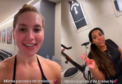 Virginia Fonseca treina ao lado da sogra e brinca: "Tem que respeitar!"