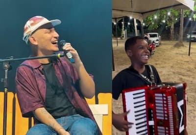 João Gomes presenteia cantor mirim com sanfona e promete mais presentes