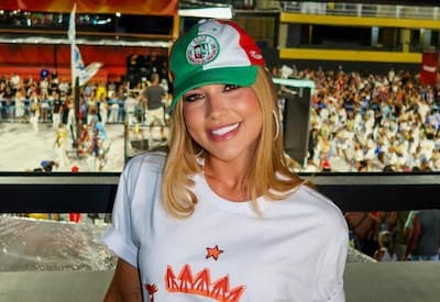 Virginia aparece na Sapucaí e  fala da expectativa para ensaio técnico da Grande Rio