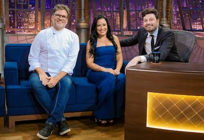 No The Noite, Milene Pavorô e Carlos Bertolazzi falam sobre final do  "Love Taste" e mostram sintonia entre gastronomia e entretenimento