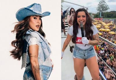 Lauana Prado revela sexo do bebê e anuncia nome durante bloco em São Paulo