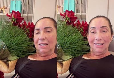 Margareth Serrão recebe flores de Vini Jr. no Dia da Mulher e agradece: "Eu amei"