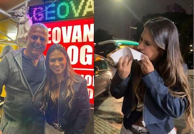 Simone Mendes marca presença em barraca de hot dog em Osasco