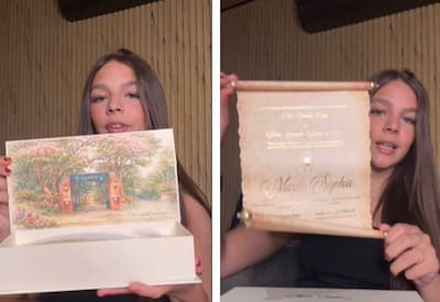 Neta de Leonardo revela convite luxuoso para festa de 15 anos