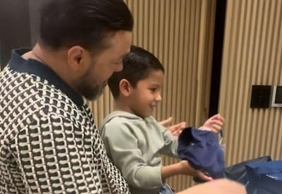 Belo ganha presente fofo do enteado no aniversário e momento em família encanta