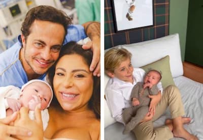 Filho de Thammy Miranda encanta em vídeo segurando irmão recém-nascido
