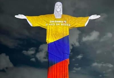Cristo Redentor ganha iluminação especial para homenagear Shakira