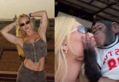 Virginia Fonseca brinca com macaco em Dubai: "Que pegada foi essa?"