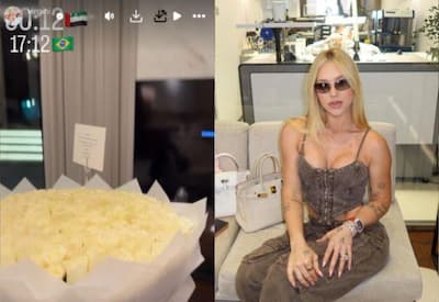 Virginia recebe buquê gigante em hotel de Dubai, gera rumores e revela quem mandou