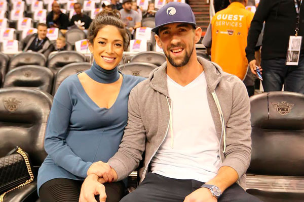 o casal Nicole Johnson e Michael Phelps 