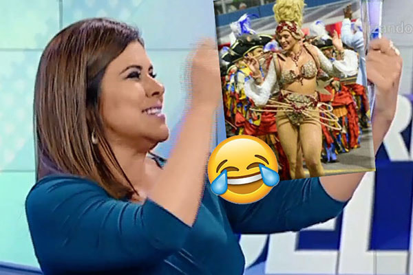 Mara Maravilha durante o programa Fofocalizando