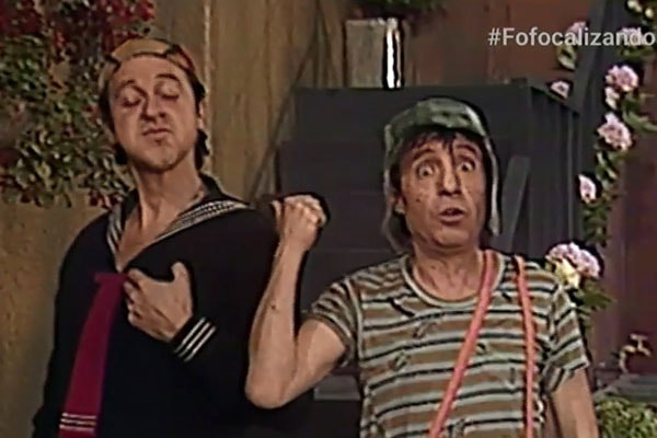 Chaves e Kiko durante cena do programa