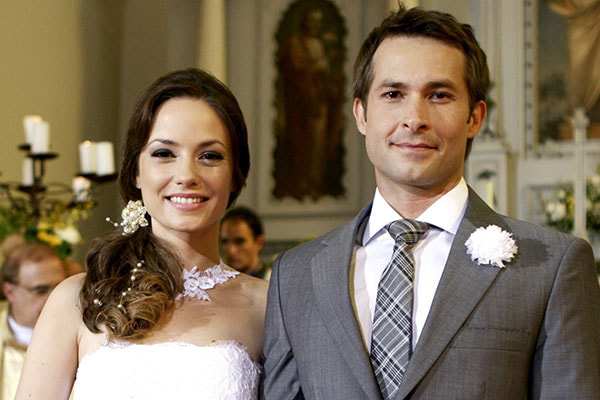 Professora Helena e professor Renê da novela Carrossel