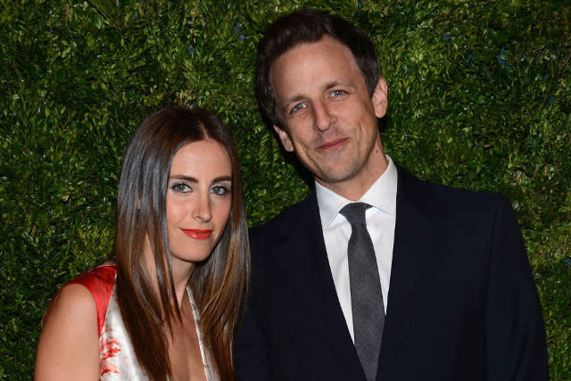 o casal Seth Meyers e Alexi Ashe