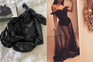 vestido de lixo