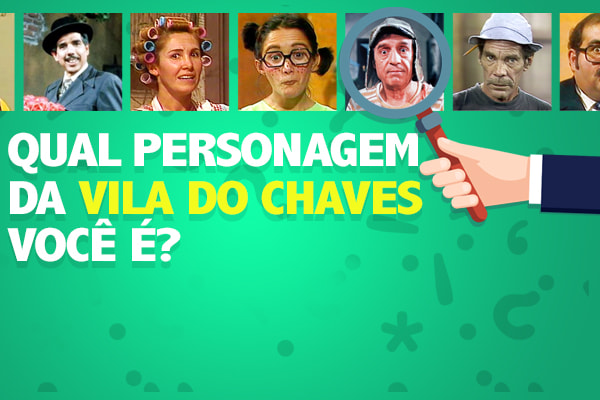 montagem com fotos do personagens de Chaves