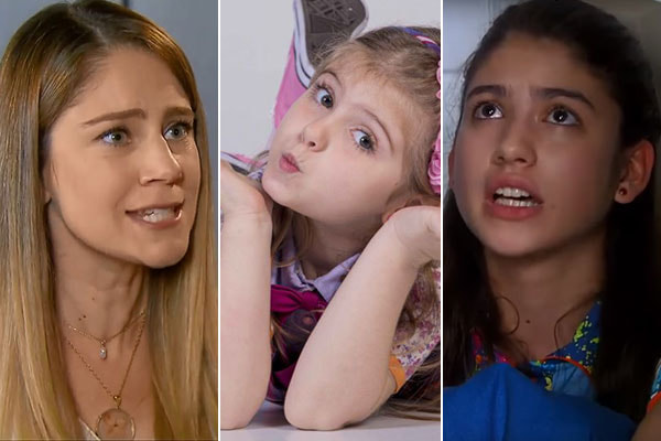 Montagem com personagens das novelas do SBT