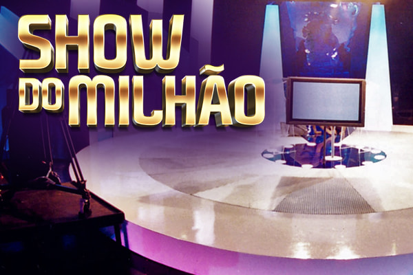 foto do cenário do programa com o texto ´show do milhão´