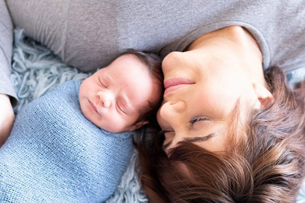 Valentina Francavilla e o filho Giuseppe