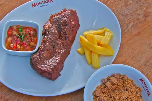 Bife em tirar e picanha à brasileira do Fábio