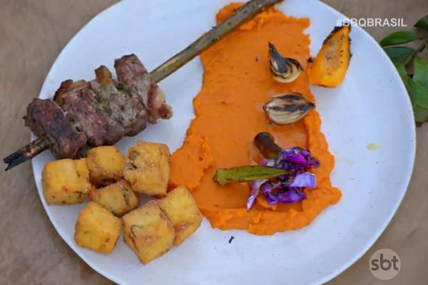 Nome do prato: Espetada do Olivardo by Shintani