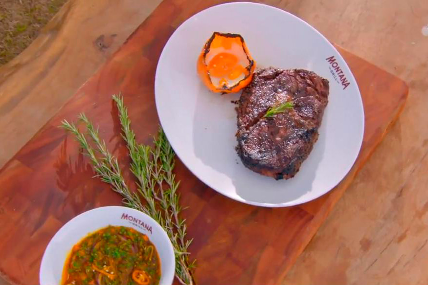 Bife Ancho temperado com chimichurri do Fernando