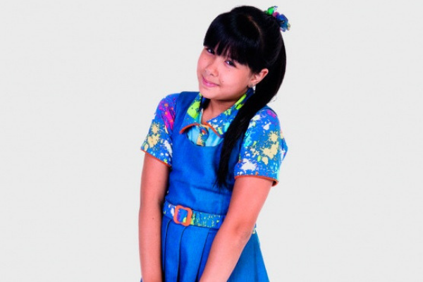 A atriz Cinthia Cruz como Cris, em Chiquititas