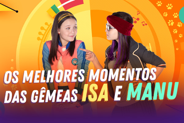  As gêmeas Isabela e Manuela da novela Cúmplices de Um Resgate