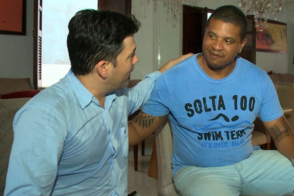 Pedro Canísio conversa com Edvaldo Valério