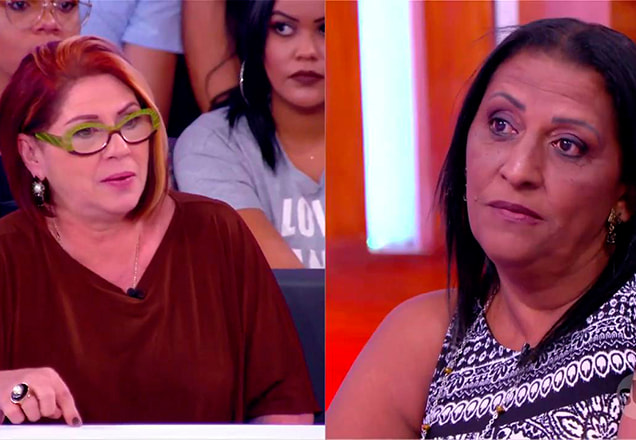 tela dividida mostrando a dra anahy e a vó participante do programa