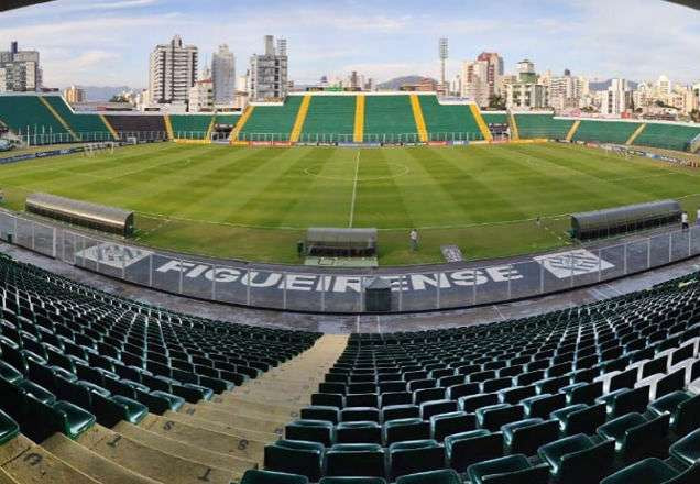 Imagem do estádio Orlando Scarpelli, do Figueirense