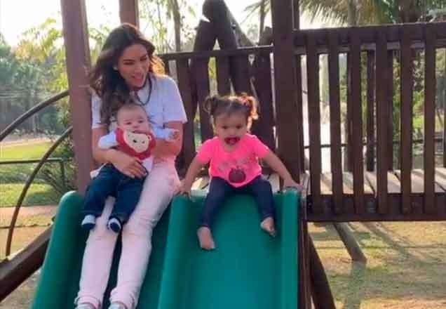 Patricia Abravanel e os filhos