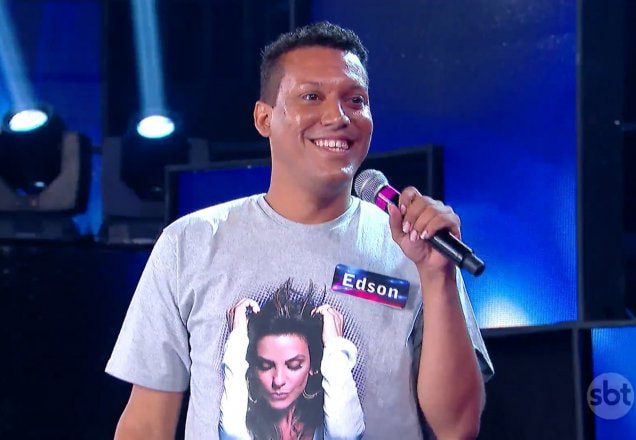 Edson, que faz cover de Ivete Sangalo, antes da transformação